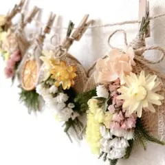ドライフラワー　ナチュラルフラワー　ガーランド　＊YE