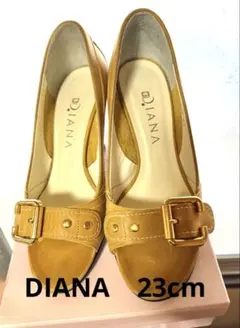 DIANA オークイエロー オープントゥ23センチ