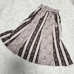 アクシーズファム ロングスカート ベルト 花柄 総柄 М