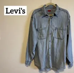 Levi's ライトブルーデニムシャツ　USA 赤タグ　90s 00s 大きめ
