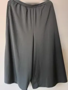 グレー キュロット ゴムウエスト