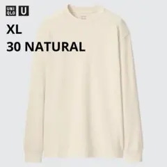 【新品】UNIQLO U ヒートテックコットンクルーネックT ナチュラル XL