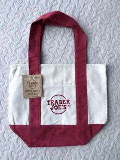 【新品】TRADER JOE'S ミニキャンバストートバッグ　レッド
