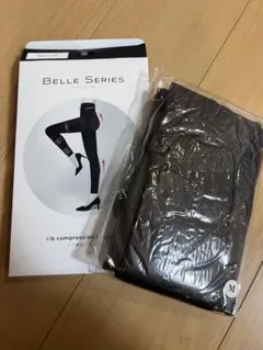 BELLE SERIES リブ着圧レギンス Mブラウン