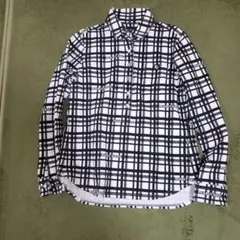 PEARLY GATES チェック柄シャツ ホワイト/ブラック