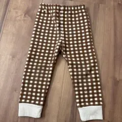 【r_mt様】モイモルン　ブラウンチェック　裏起毛パンツ　ズボン　100㎝