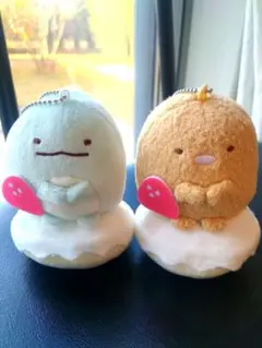 すみっコぐらし とかげトンカツイチゴぬいぐるみマスコットチャーム新品未使用