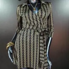 【ほぼ未使用】EGOIST チェーン柄ワンピース