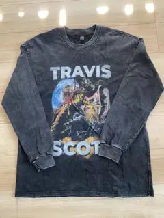 トラヴィススコット 長袖Tシャツ ダークグレー