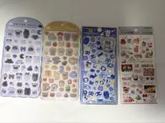 コットンパフィ、ジュエルプチドロップ、ほっぺちゃん大人の図鑑シール 4点セット