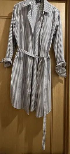 美品 ポロラルフローレン ストライプ シャツワンピース フレア 大きい