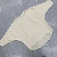 LEPSIM ドルマンスリーブカットソーリブ素材 アイボリーF