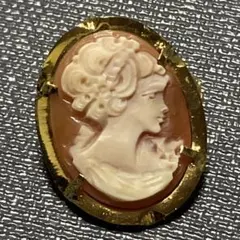 カメオ ブローチ兼ネックレストップ ゴールドカラー