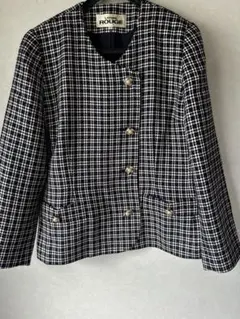 千鳥柄シルクウールセットアップジャケット