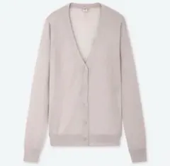 UNIQLO ライトVネックカーディガン（長袖） レディースXL ライトグレー