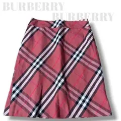 BURBERRY BLUE LABEL ノバチェック ミニスカート ピンク 38 - メルカリ