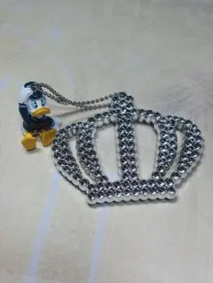 ドナルドダック　王冠　キーホルダー　ストラップ　ディズニー