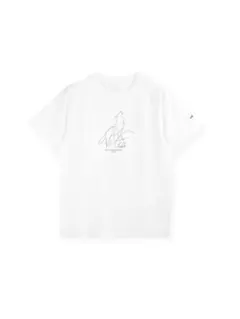 【新品未使用】ウルフ　プリント半袖Tシャツ　ホワイト　Lサイズ