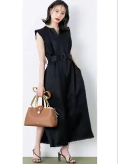 エブール リネンワンピース 36 【美品】ブラックのサムネイル
