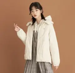 ポンポネットジュニア　ウォッシャブルカラーダウン入りブルゾン　L160 ベージュ