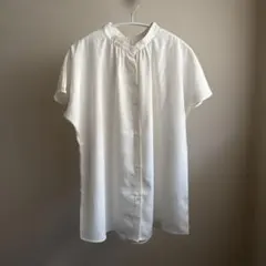 GU エアリーバンドカラーシャツ　ホワイト　Mサイズ