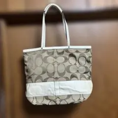 ❤️Coach ❤️ベージュ ロゴ柄 トートバッグショルダーバッグ