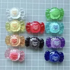 Chupa Chups クリア　キャンディ型 デコパーツ 10個セット