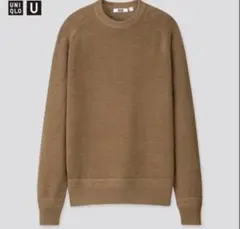 美品UNIQLO×LEMAIRE ドライタッチサマークルーネックニットブラックM