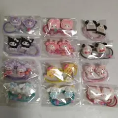 M-⑫　キッズヘアゴム12パック　サンリオ9/15限定価格777円