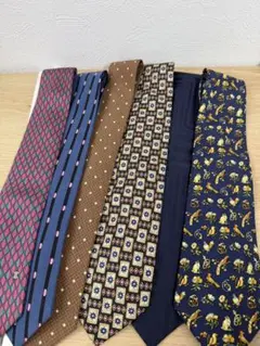 ブランドネクタイ まとめ売り 6本 フェラガモ他