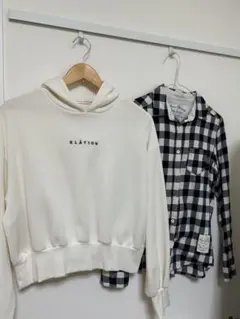 ナイスクラップ　メッシュフードパーカー ホワイトのサムネイル