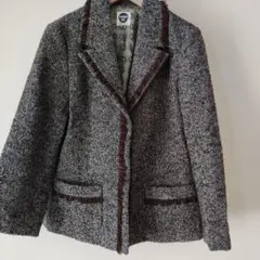 最終！更にお値下げ！HIROKO BISツイードブレザーフリンジ付き9号#17のサムネイル