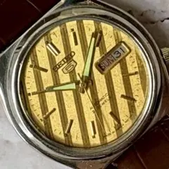 セイコー5★オーバホール済★デイデイト★自動巻★ヴィンテージ70S★ゴールド