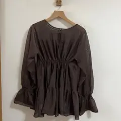 mystic ティアードニットカーディガン　ブラウン