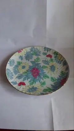 Maruesu 花柄皿 金色の縁取り