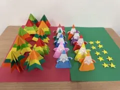 【クリスマス立体飾り】サンタツリーセット(組み立て式)