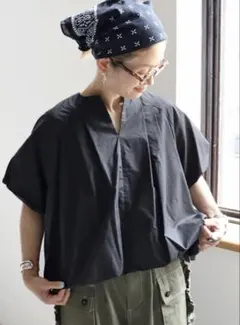 mizuiro ind バルーンノーカラーシャツのサムネイル
