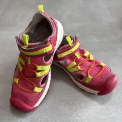 KEEN キッズ サンダル ピンク/イエロー　19.5cm