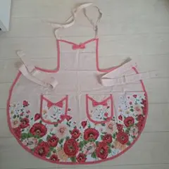 新品★ジェシースティール★エプロン ピンク ストライプ 花柄 リボン