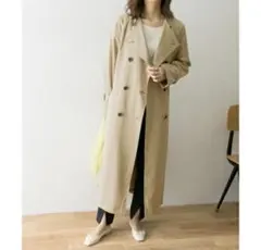 URBANRESEARCHノーカラーロングトレンチコート