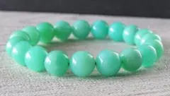 高品質 クリソプレーズ ブレスレット 9.5mm グリーン 天然石