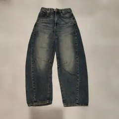 GU バレルレッグジーンズ インディゴ XS