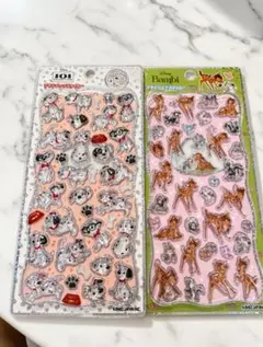 正規品 101匹わんちゃん バンビ プチドロップステッカー 2種セット