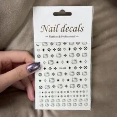 【限定活動中】シルバーキティ　キャラクターネイルシールパーツ　サンリオ　透明感