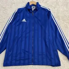美品 adidasトラックジャージ 90s 古着 シャドーストライプ 青 日本製