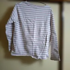 ボーダー 長袖Tシャツ ピンクホワイト