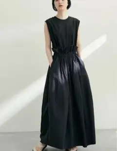 美品アダムエロペ☆ドロストドッキングワンピース黒