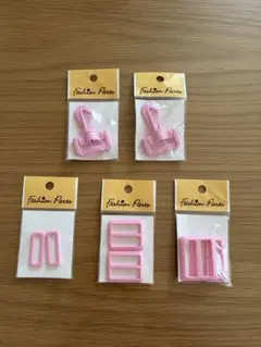 Fashion Parts ピンク 手芸用パーツ 5点セット