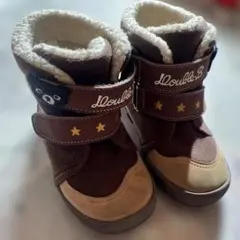 ダブルB ミキハウス キッズブーツ 15cm ブラウン ボア付き