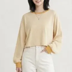 レディースTシャツ レディース 長袖Tシャツ ボーダー カジュアル トップス